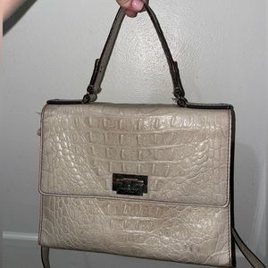 Kate Spade alligator purse in cream.